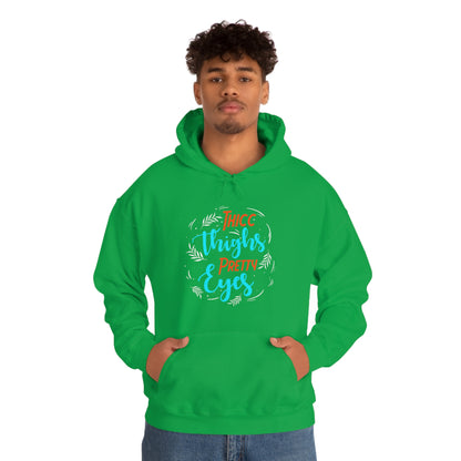 Thicc Thighs Pretty Eyes Unisex Heavy Blend™ Hooded Sweatshirt