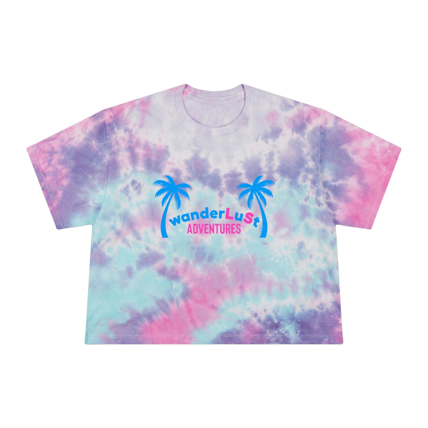 wanderLuSt ADVENTURES Women's Tie-Dye Crop Tee