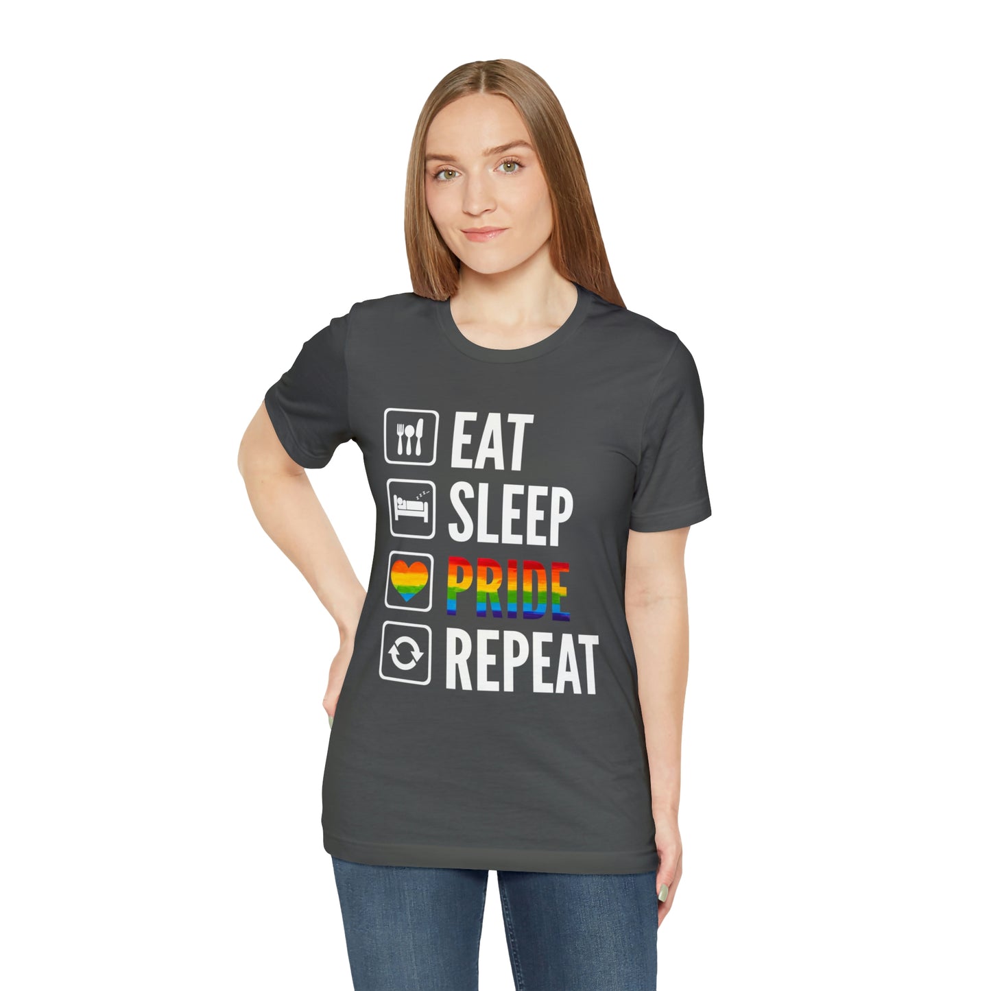 Eat Sleep Pride Repeat Unisex Tee