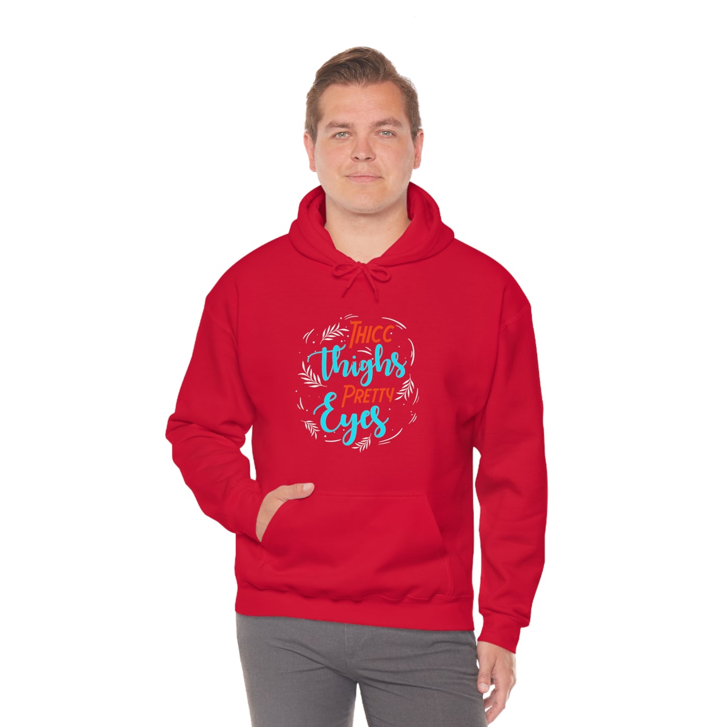 Thicc Thighs Pretty Eyes Unisex Heavy Blend™ Hooded Sweatshirt