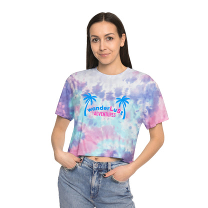 wanderLuSt ADVENTURES Women's Tie-Dye Crop Tee