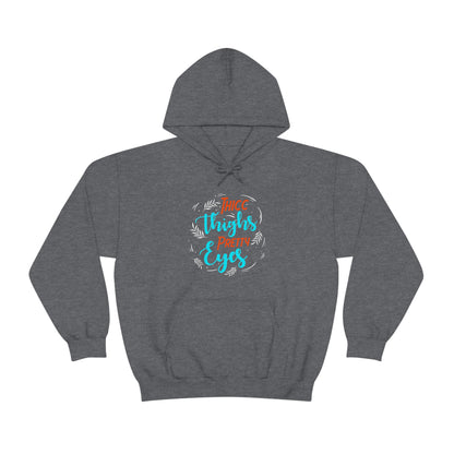 Thicc Thighs Pretty Eyes Unisex Heavy Blend™ Hooded Sweatshirt