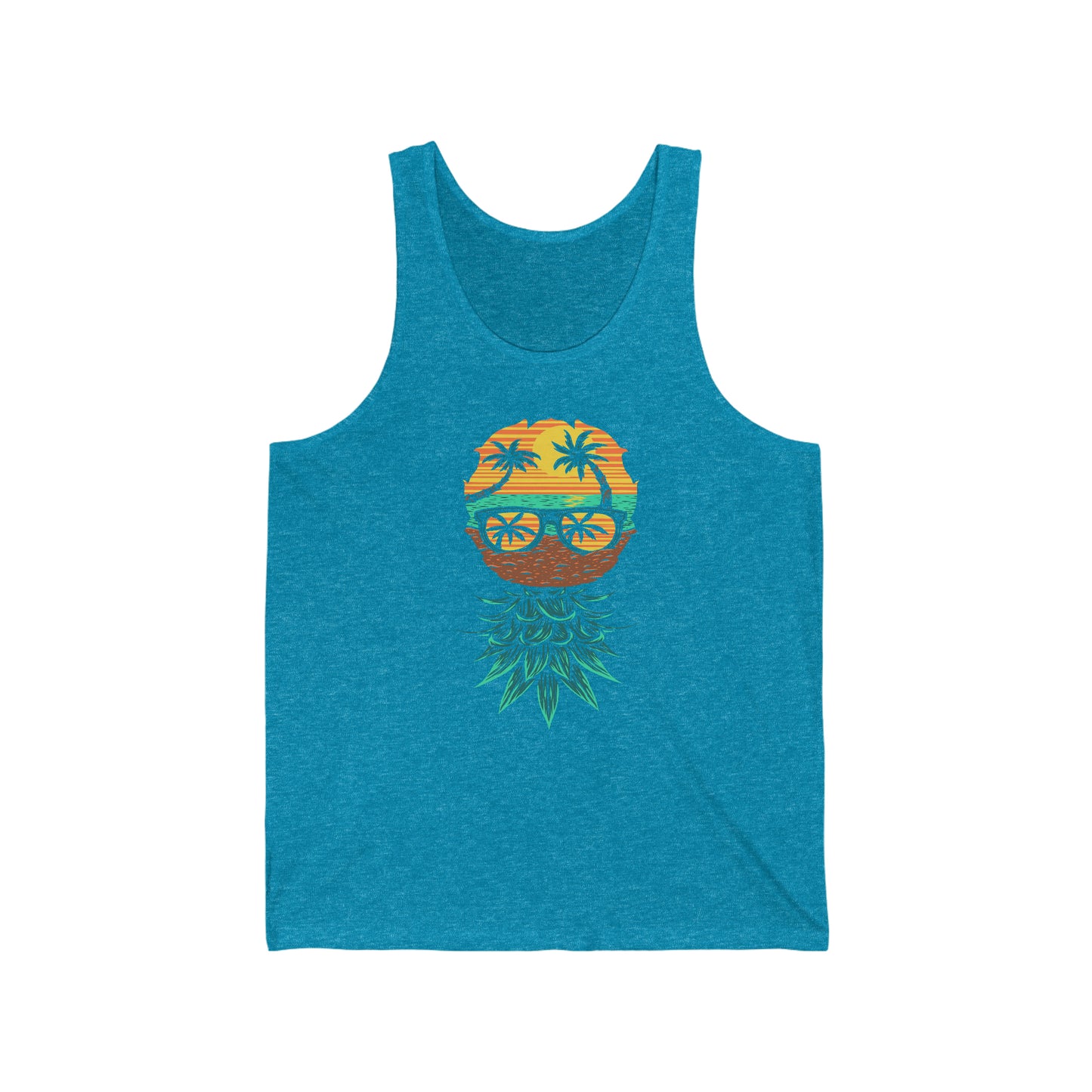 Upside Down Tropical Pineapple Unisex Jersey Tank