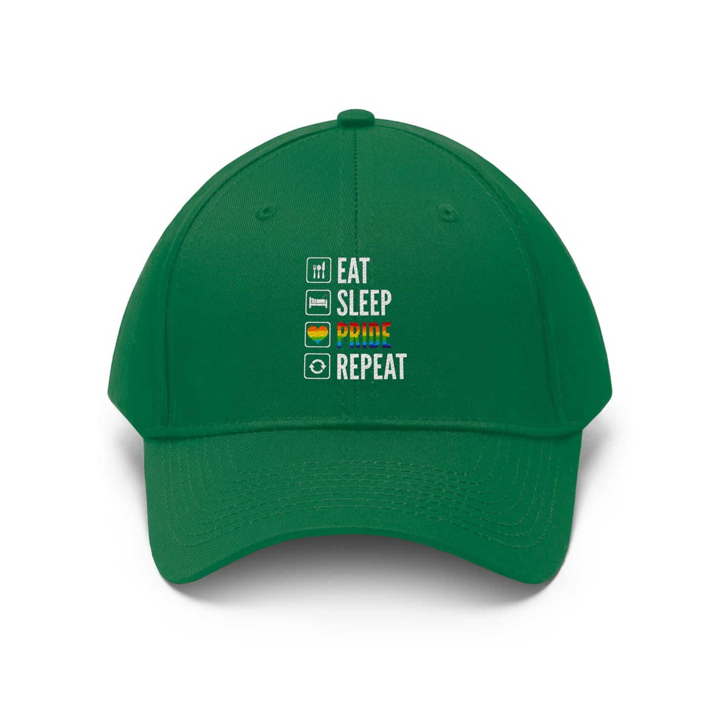 Eat Sleep Pride Repeat Unisex Twill Hat