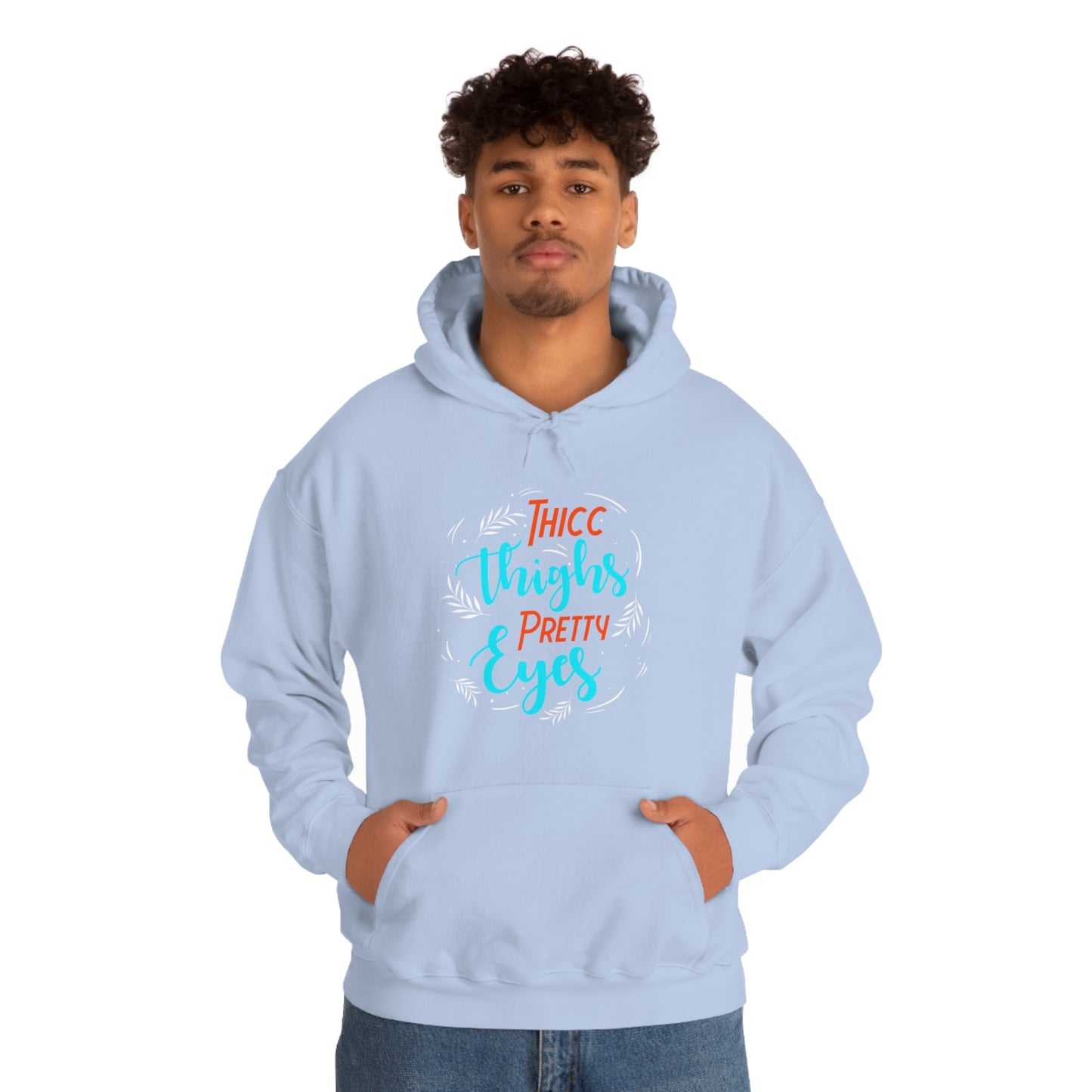 Thicc Thighs Pretty Eyes Unisex Heavy Blend™ Hooded Sweatshirt