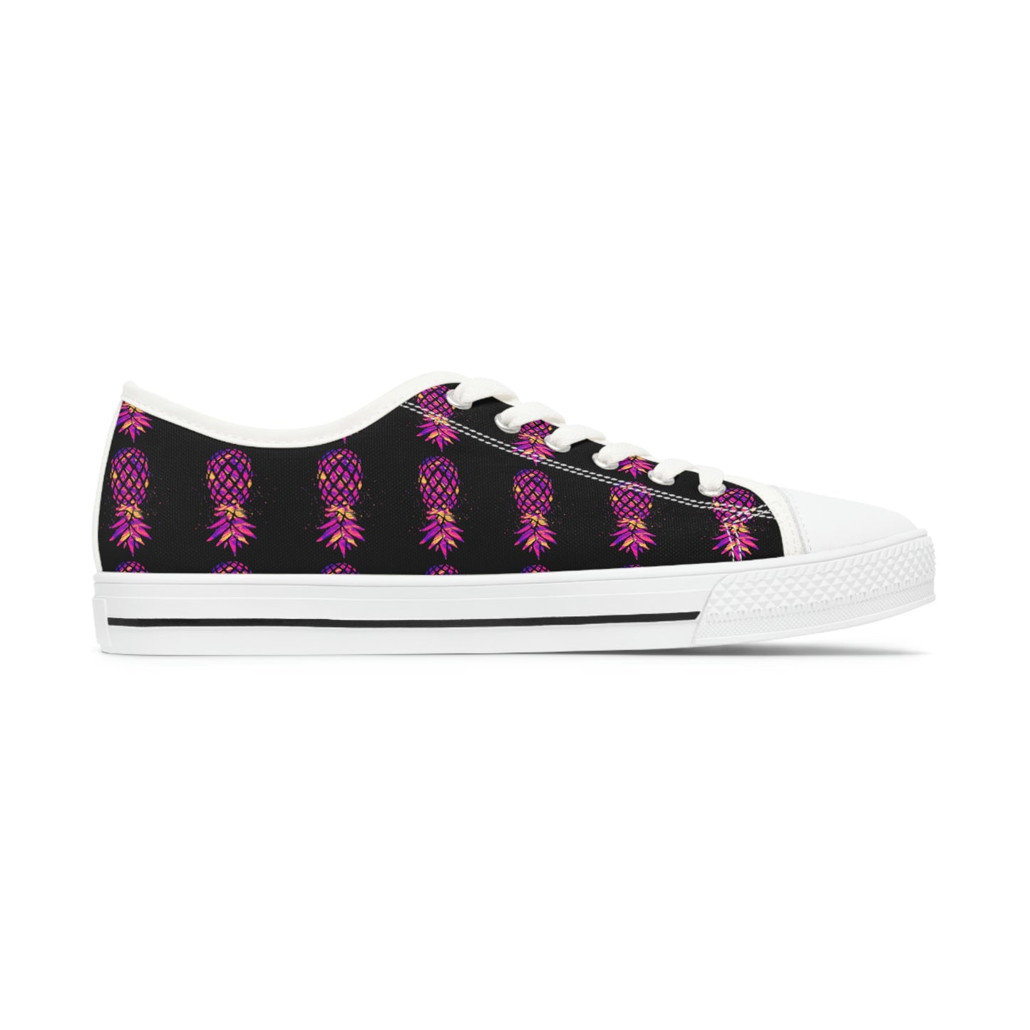 Multicolor Pineapple Women's Low Top Sneakers