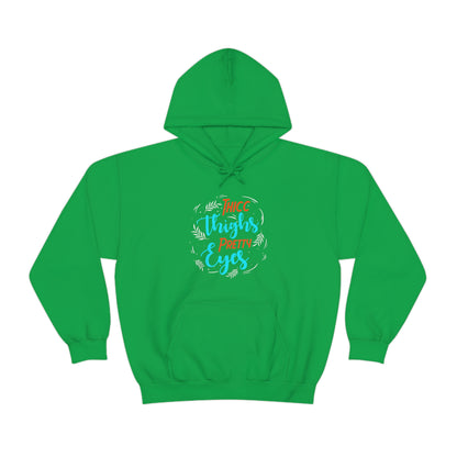 Thicc Thighs Pretty Eyes Unisex Heavy Blend™ Hooded Sweatshirt