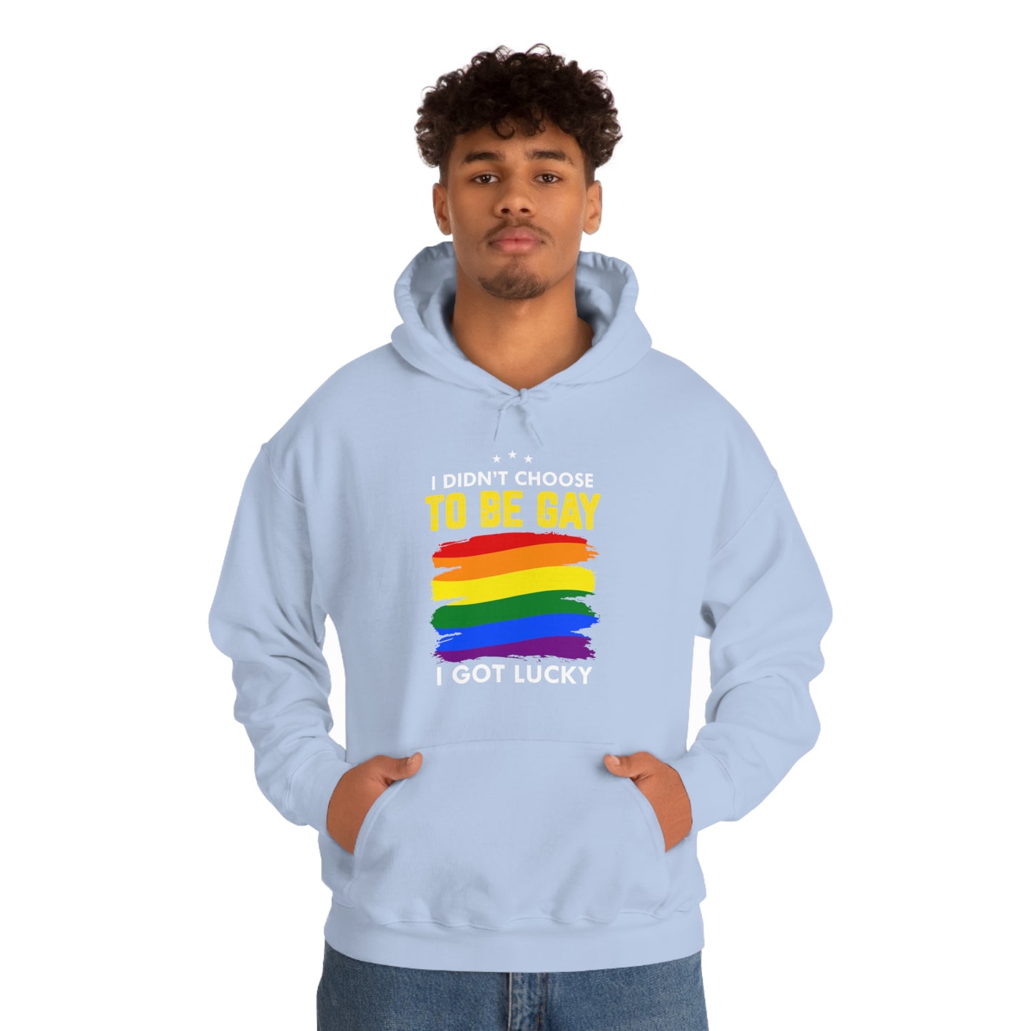 I Didn't Choose To Be Gay I Got Lucky Unisex Heavy Blend™ Hooded Sweatshirt