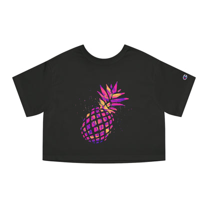 Multicolor Pineapple wanderLuSt ADVENTURES Champion Women's Heritage Cropped T-Shirt