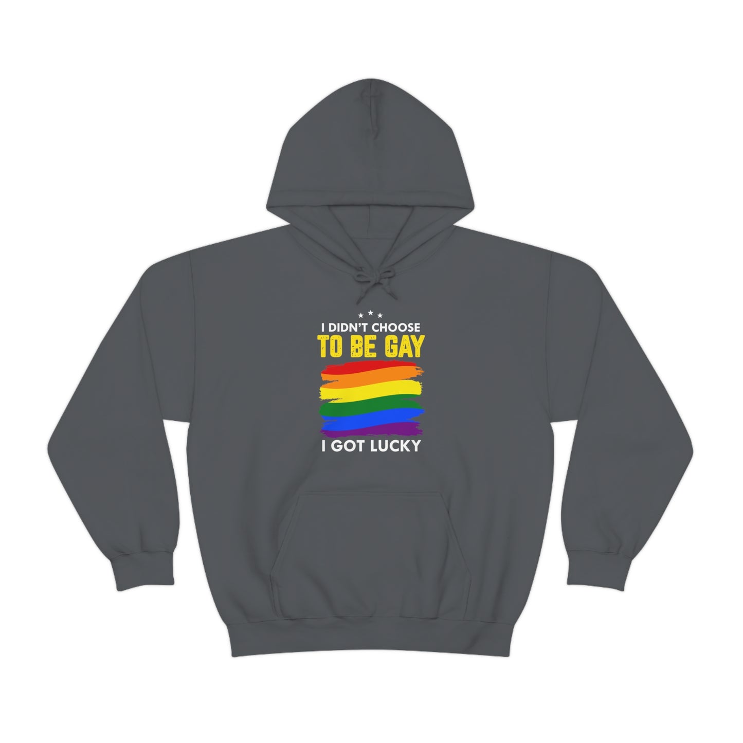 I Didn't Choose To Be Gay I Got Lucky Unisex Heavy Blend™ Hooded Sweatshirt