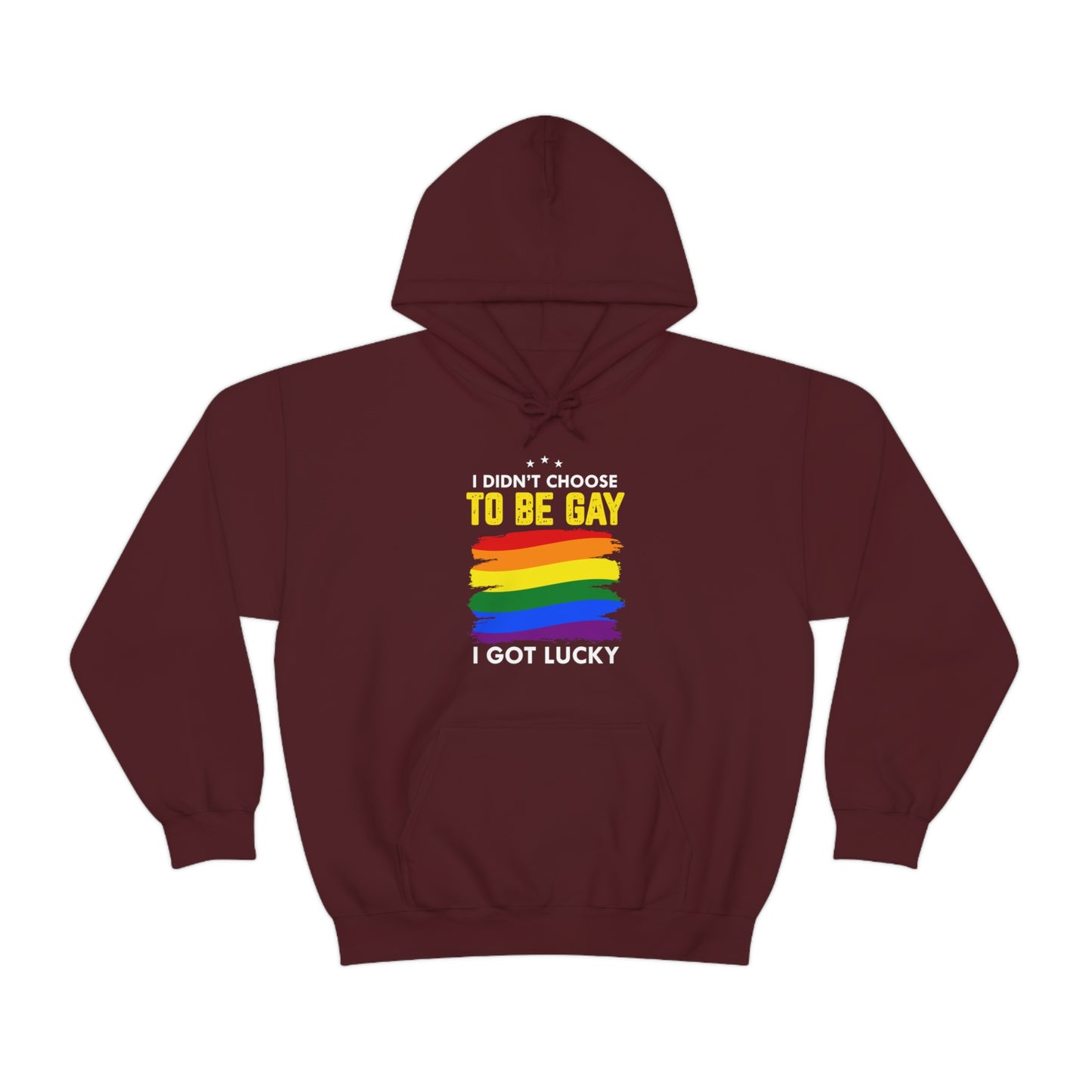 I Didn't Choose To Be Gay I Got Lucky Unisex Heavy Blend™ Hooded Sweatshirt